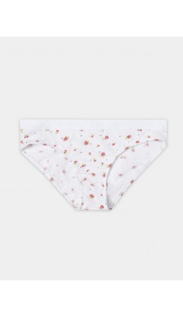 Трусы цветочки на белоснежном