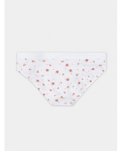 Трусы цветочки на белоснежном