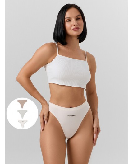 Трусы молочно -розовый +печать