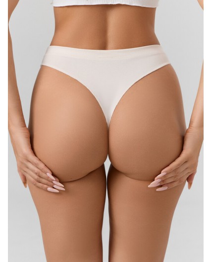 Трусы молочно -розовый +печать