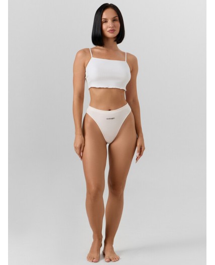 Трусы молочно -розовый +печать