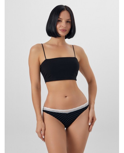 Трусы горошек на черном