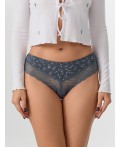 Трусы цветы на т.сером