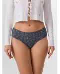 Трусы цветы на т.сером
