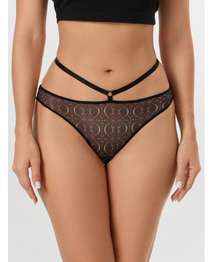 Трусы узор на черном