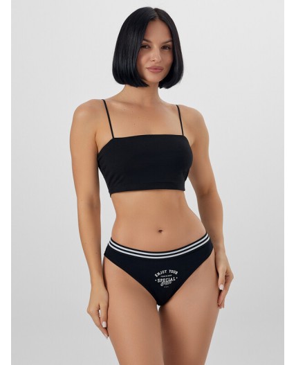 Трусы черный +печать