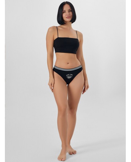 Трусы черный +печать