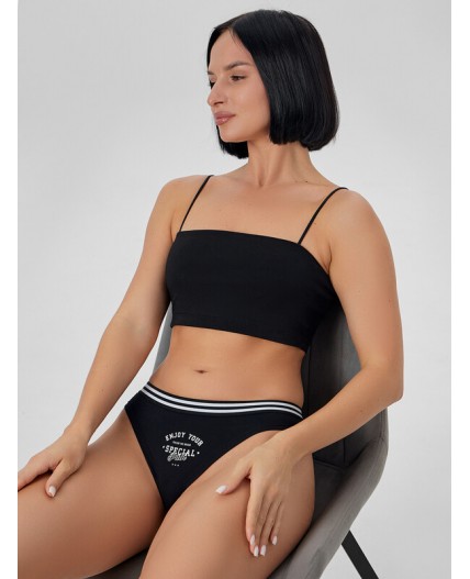 Трусы черный +печать