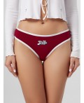 Трусы бордо +печать
