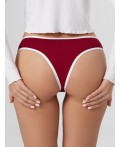 Трусы бордо +печать