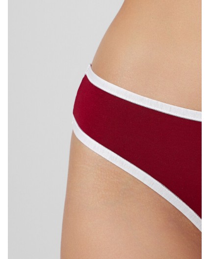 Трусы бордо +печать