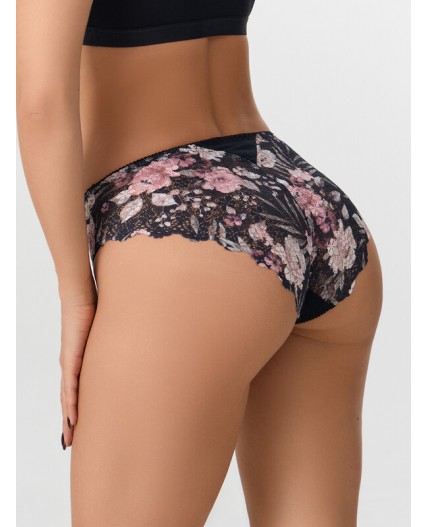 Трусы цветы на черном1