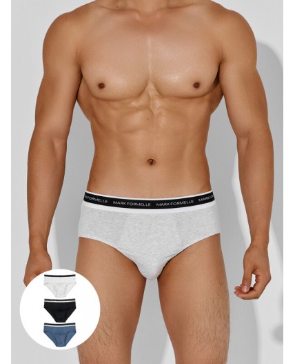 Трусы серый меланж 4306-А +шторм +черный