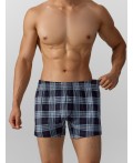 Трусы голубая клетка на т.синем