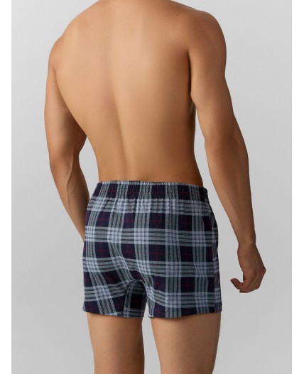 Трусы голубая клетка на т.синем