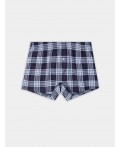 Трусы голубая клетка на т.синем