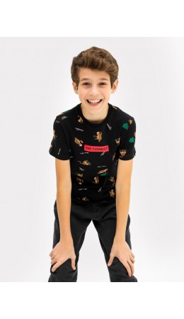 Футболка ленивцы на черном