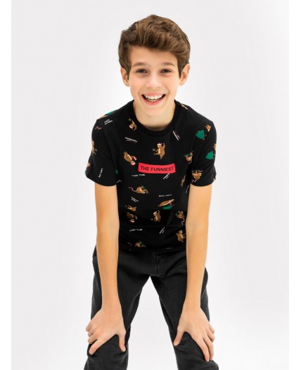 Футболка ленивцы на черном