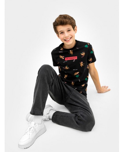 Футболка ленивцы на черном