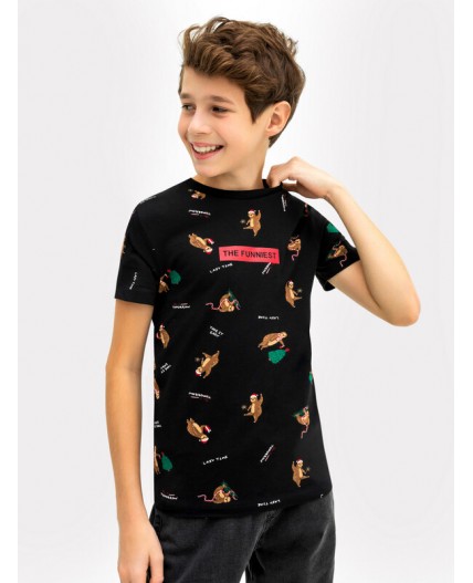 Футболка ленивцы на черном