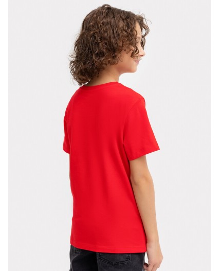 Футболка красный +печать1