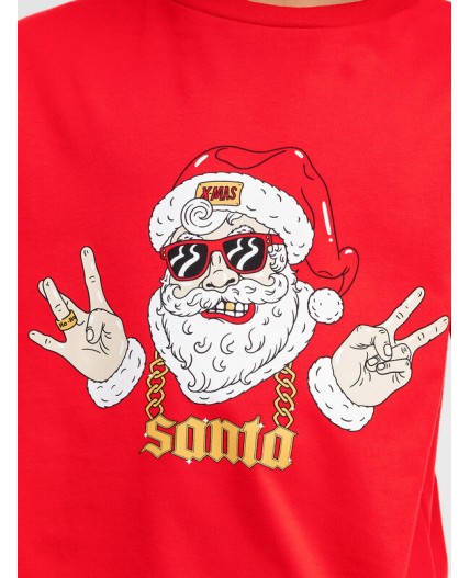 Футболка красный +печать1