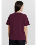 Футболка винный +печать