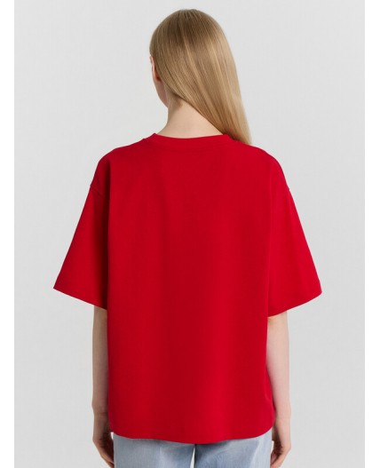 Футболка багровый +печать