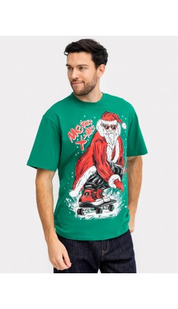 Футболка зеленый +печать