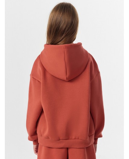 Анорак терракотовый +печать