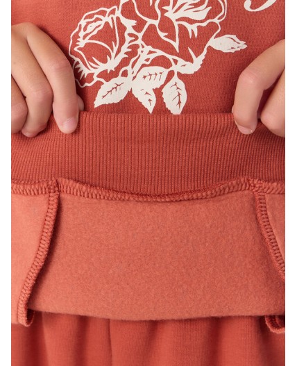 Анорак терракотовый +печать