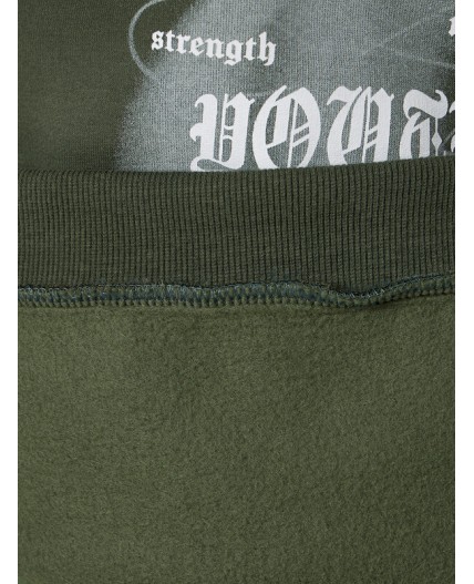 Худи хаки +печать1