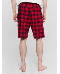 Шорты черная клетка на красном
