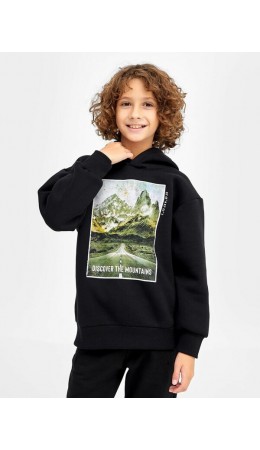 Худи черный +печать