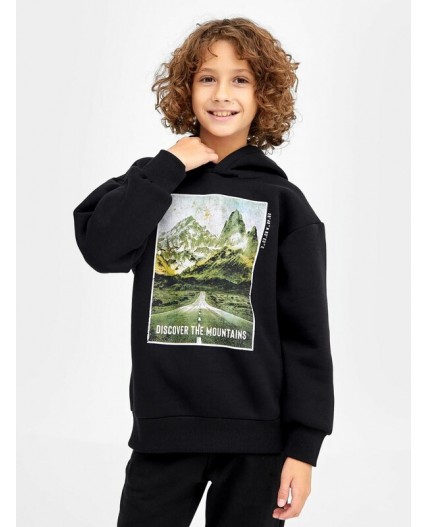 Худи черный +печать