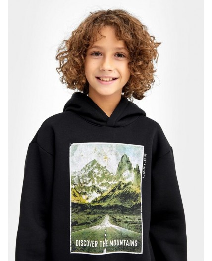 Худи черный +печать