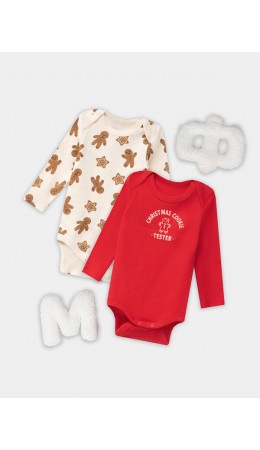 Боди огненный красный +печеньки на сл.масле