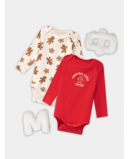 Боди огненный красный +печеньки на сл.масле