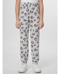 Брюки леопард на св.сером