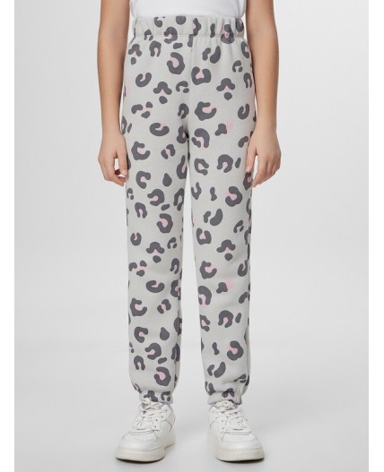 Брюки леопард на св.сером