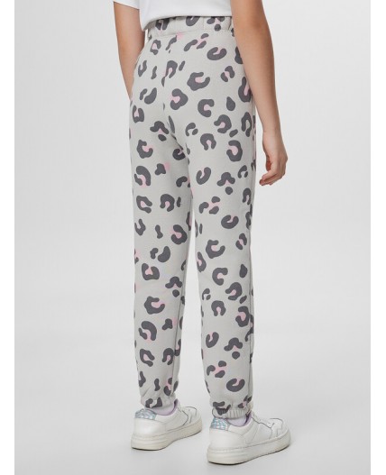 Брюки леопард на св.сером