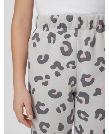 Брюки леопард на св.сером