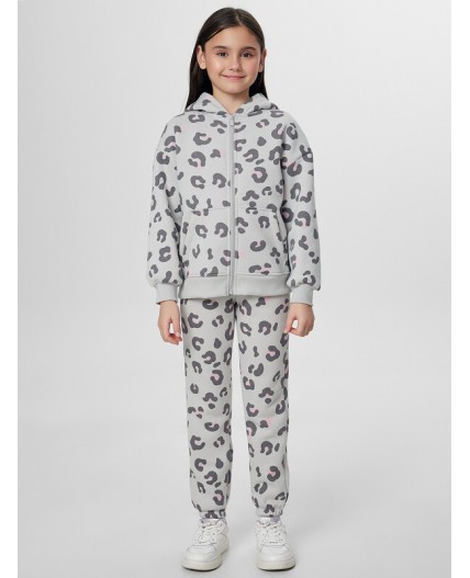 Брюки леопард на св.сером