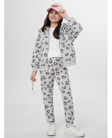 Брюки леопард на св.сером