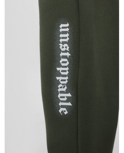 Брюки хаки +печать1