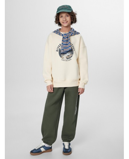 Брюки хаки +печать1