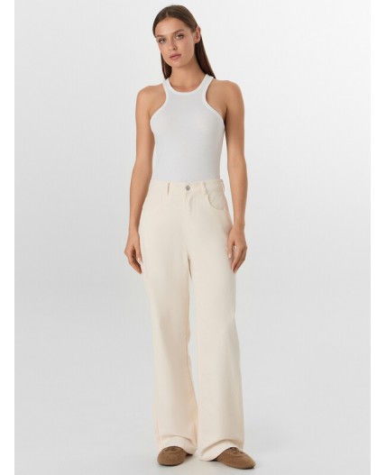 Брюки молочный