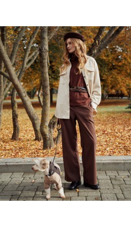 Брюки шоколадная клетка