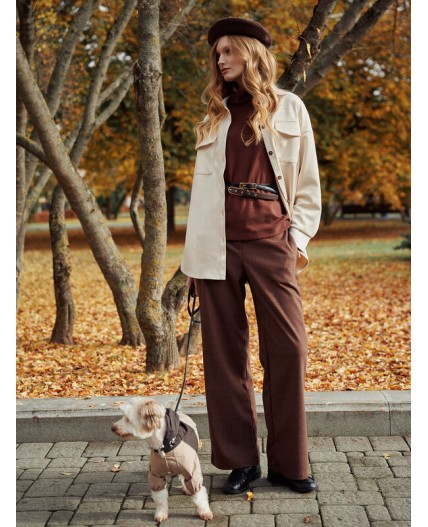 Брюки шоколадная клетка