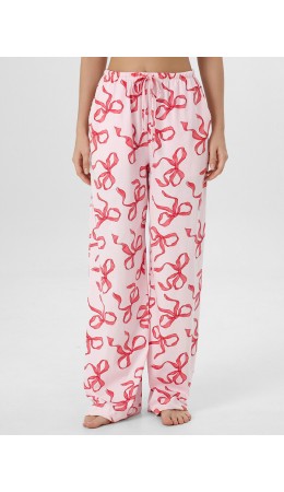 Брюки бантики на вишневом